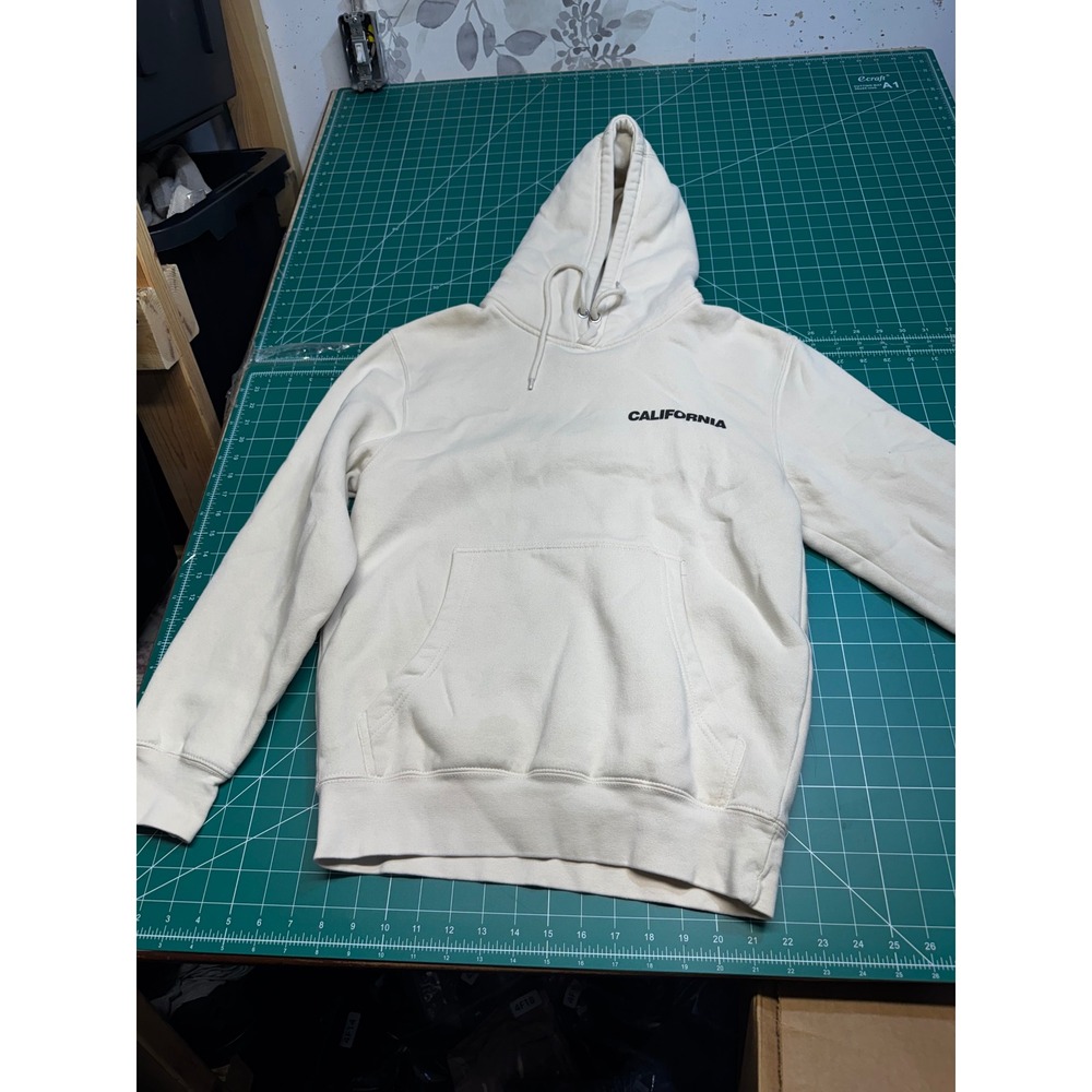 Lane Seven San Francisco California Hoodie Cream Fleece Sweatshirt LS14001 Small